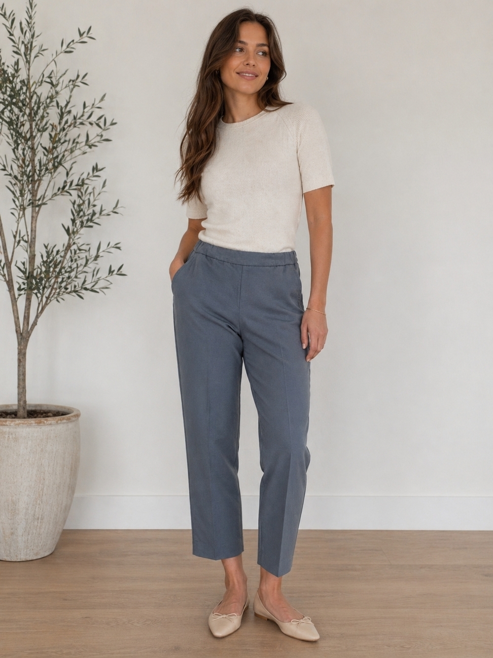 Wilfred green dress pants 3/4 length Ankle-Length Dress Pants